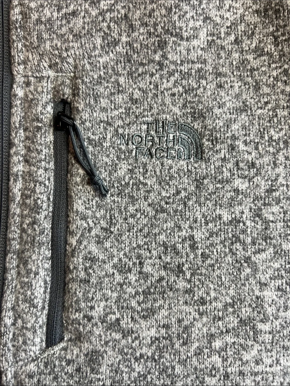 The North Face Men’s Sweater heavyweight Fleece Quarter Zip SZ L Heather Grey